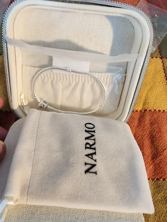 Pandora Silver Bracelet NEW, 2 Charms &  Jewelry Travel Case - Picture 13 of 16